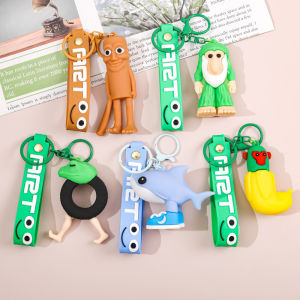 Italian Brainrot Keychain Tralalero Tralala Tung Tung Tung Sahur Ballerina Cappuccino Keyrings Brain Rot Keychains Gifts