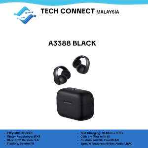 Anker Soundcore AeroClip Open-Ear Clip-On Earbuds A3388 | Adaptive Comfort | Richer Bass | AI-Boosted Clear Calls