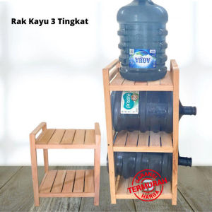 RAK DISPENSER RAK RICE COOKER RAK AKUARIUM RAK KAYU SUSUN MEJA DISPENSER