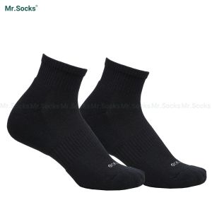 Tất cổ thấp nam nữ Mr.Socks cao cấp chất liệu cotton thoáng hút ẩm khử mùi có đệm xù êm chân - STA-5009-NGAN-1DOI