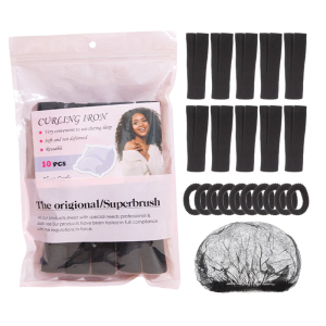 Calm Night Hair Curlers Set Hair Rollers With Soft Padding Quick Curl Formation Small Case Bag