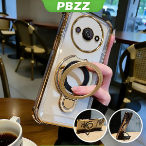 Ốp lưng PBZZ cho Redmi A3 A3X POCO C61 2024 ốp điện thoại 4G ốp mềm silicon chống sốc thiết kế mới thẩm mỹ ốp trong suốt có túi khí màu hồng dễ thương kèm giá đỡ dành cho nữ SJUZJ02