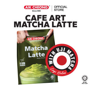AIK CHEONG 3in1 Matcha Latte Green Tea Instant Premix 300g (25g x 12sachets) - Cafe Art