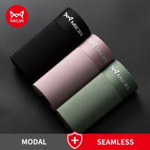 MiiOW 3Pcs Men Underwear Boxer Shorts Modal Seamless Comfort Underpants Man Boxershorts Plus Size Male Panties 5XL 2026 New2026