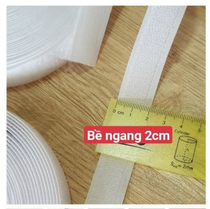 Băng Dán Xé Miếng Dán Xé Gồm 2 Miếng Gai Xù 2 Màu Trắng Đen Dùng Trong May Mặc May Dán Túi Xách Balo