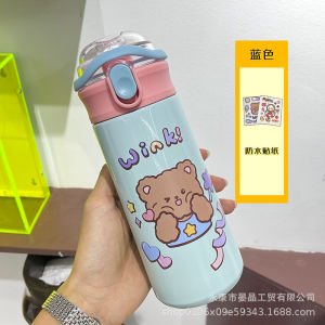 AU New Carters insulated cup with a cartoon design featuring a direct-drinking straw and a pop-up lid High-quality gift water bottles for both men and women