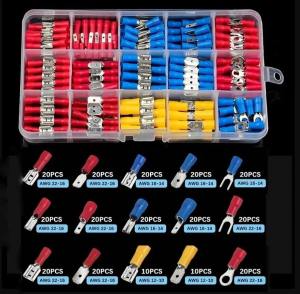 Đầu cos dây điện 1200 chiếc cách điện an toàn đầu nối điện sửa chữa bảo trì xe máy ô tô chất lượng cao