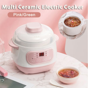 House Life Mini Ceramic Electric Cooker Automatic Mini Multi Electric cooker Soup Stew pot 1L Slow Cooker