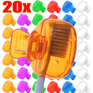 20ชิ้น ปลอกหุ้มหัวแปรงสีฟันแบบพกพา / ปลอกหุ้มแปรงสีฟัน / ปลอกหุ้มแปรงสีฟันไฟฟ้า / ปลอกหุ้มแปรงสีฟันสำหรับใช้ในห้องน้ำ
