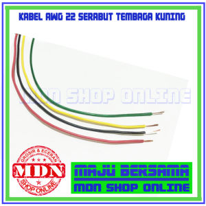 kabel Awg 22 Serabut tembaga kuning - Jual Ecer Per 5 Meter