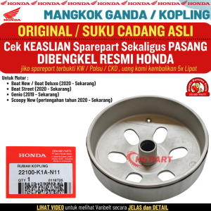 Mangkok Ganda Kopling Beat Fi New Deluxe Street Scoopy New Genio Original Honda 100%