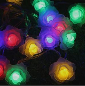Đèn Năng Lượng Mặt Trời Dây Đèn LED Màu Trang Trí Chống Nước Ngoài Trời Đèn Dây Sân Vườn Cảnh Quan Hộ Gia Đình Tăng Bóng Đèn