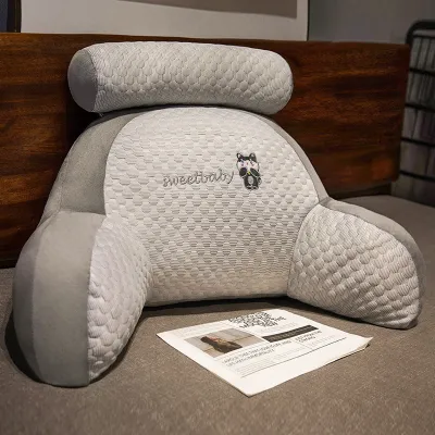 Gối tựa lưng hoạt hình dễ thương với thiết kế công thái học cho giường ghế sofa và ruột bông và bọc vô lăng sử dụng tại văn phòng mềm