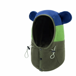 GOXBERK Hood Balaclava Hat Plush Keep Warm Winter Ear Protection Cap Soft Headgear Children Windproof Cap Kids