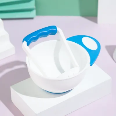 Harga Grosir - Baby Safe Food Masher Grinding Bowl 2 In 1 / Alat Penghancur Makanan Bayi Mpasi