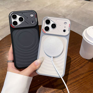 Water Ripple for MagSafe Phone Case for iPhone 17 17pro max 16 Pro 15 14 Wireless Charging Matte Armor Shockproof Cover