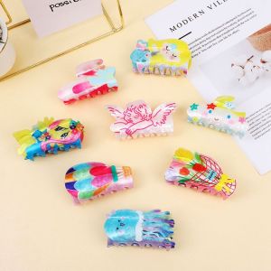 YOYO CHARMING บอลลูนบอลลูนบอลลูน กรงเล็บขนนางฟ้า โบว์สำหรับผูก อะคริลิค คลิปผมดอกไม้ หวานหวานแหววว ดาวดาวดาว แมงกะพรุนฉลามคลิป สาวๆ