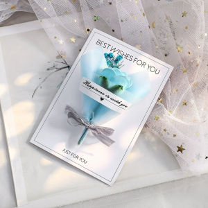 Dried Flower Blessing Card Festive Blessing festival Invitation Card Starry Sky Dried Flower Card