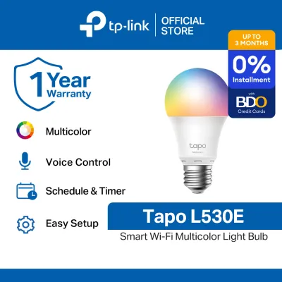 TP-Link Official Store | Tapo L510E/L520E/L530E/L535E | Smart Home Alexa Voice Command RGB Multi-Color Dimmable Ceiling Light Bulb for Bedroom