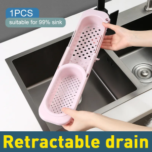 🔥SG LOCAL Seller🔥Kitchen Sink Organizer Dish Drainer Organizer for Soap Towel Rack Adjustable Shelf Storage Rack