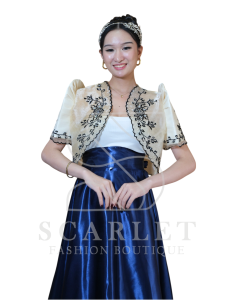 Set Modern filipiniana bolero top with wrap around skirt