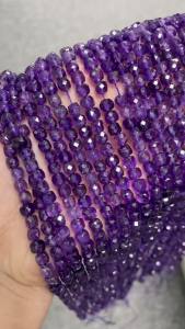 Natural Amethyst Faceted Irregular Cube 4.5mm-5mm