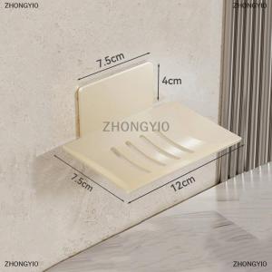 [COD] ZHONGYI0 Thép Carbon phòng tắm vòi hoa sen lưu trữ xà phòng khay giá xà phòng khay treo tường thoát nước xà phòng Khay hộp