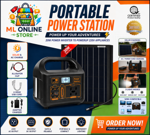 150W Power Station with FREE Solar charger portable home generator multi-function power station