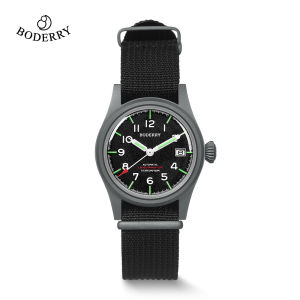Boderry Field Watches Titanium Automatic NH35 Movement Sport 100M Waterproof Outdoor Dive Wristwatch Mens