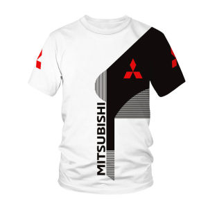 โลโก้มิตซูบิชิ 3D พิมพ์ชายและหญิงลำลองแฟชั่นแขนสั้นเสื้อยืดกีฬากลางแจ้ง