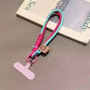 Gantungan Ponsel Nylon Tali Kepang Universal Trendy 2 Warna HP Lanyard Smile Cell Strap Accessories JCTHP05