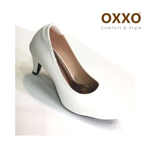 OXXO OXXO รองเท้าคัทชู รองเท้าใส่ทำงาน รองเท้านักเรียน หนังนิ่มเงา ส้นสูง2.5นิ้ว ใส่นิ่มใส่สบาย SM3370