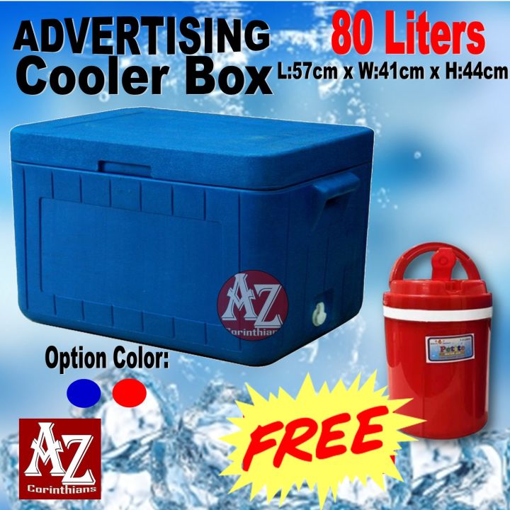 Advertising hard plastic Cooler Box 80 Liters-FREE Water Jug | Lazada PH