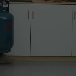 Mobile Gas Cylinder Rack Trolley PP Base with Wheels Rak Tong Gas Bergerak Heavy Duty Anti Slip Flower Pot