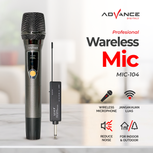 Advance MIC-104 Professional Mic UHF Wireless Microphone Garansi Resmi Karaoke