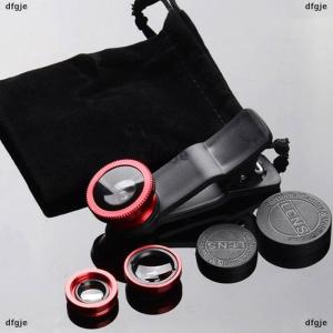 [COD] dfgje 3In1 Phone Lens Generic Camera for Smartphone Wide Angle Fisheye Lens and Clip Macro Camera Sets For Universal Cell Phone