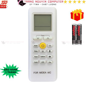 Điều khiển điều hoà Midea Mã 03 remote máy lạnh Midea - tặng kèm pin - Trang Nguyễn Computer