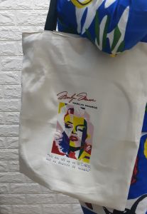 Totebag Kanvas Retsleting Tote bag Bordir Marilyn Monroe