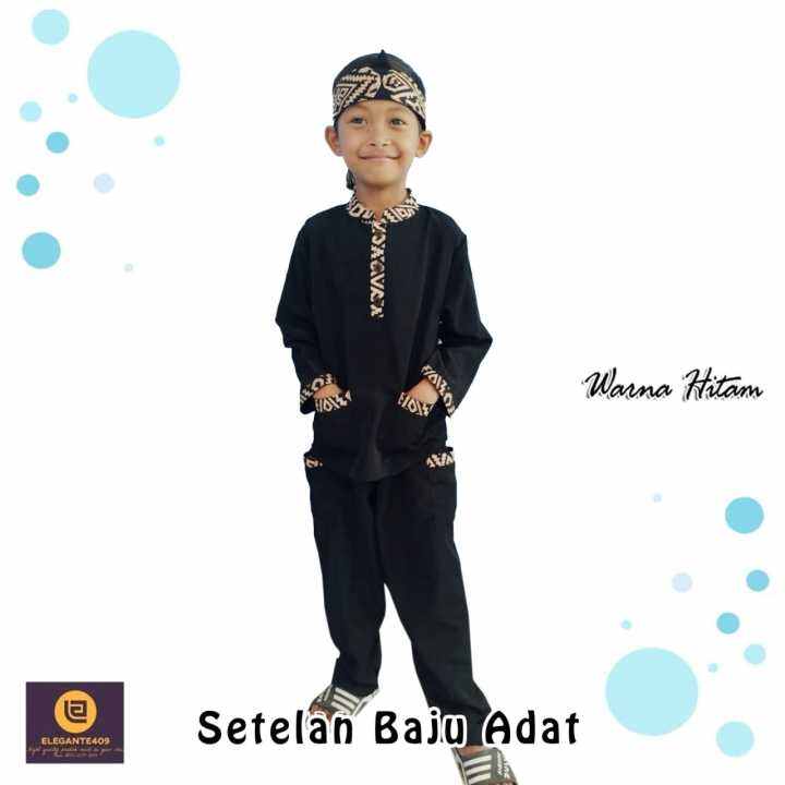 Baju Adat Sunda Anak Laki Laki SD Bahan Bes Way Variasi Batik Premium ...