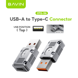 BAVIN O60 120W OTG Adapter for Data Transfer & Fast Charging USB to Type-C USB 3.1 10Gbps Speed for Tablets/Smartphones