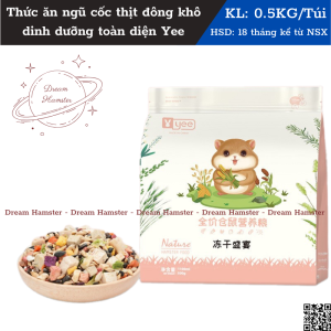 Thức ăn ngũ cốc trái cây rau củ và thịt đạm đông khô dinh dưỡng toàn diện Yee dành cho hamster