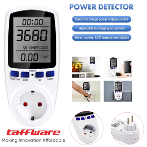 BERGARANSI Taffware kWh Meter alat Pengukur Biaya Daya Listrik Stop Kontak Rumah KWE-PM01