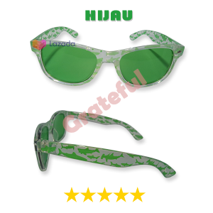 Kacamata Fashion Anak Full Colour Jelly Motif Shark Bentuk Kotak Lensa Multiwarna Anti Debu Anti Silau UV Normal Netral Gaya Unik Keren Lucu - CEWEK COWOK - BISA BAYAR DIRUMAH