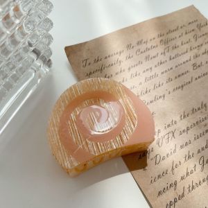 A STAR SHOP Cute Geometric Fashion Design Sweet Girls Spiral Hair Claw Acetic Acid Hair Claw Korean Style Hair Clip Women Hair Accessories Kamaboko Barrettes