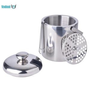 Double-Wall Stainless Steel Ice Bucket Ice Cube Container Cooler Bucket [Vodool Official Center]