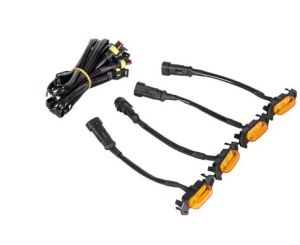 Set Of 4 Grille Amber Led Lights Kit for Toyota Tacoma Trd Grill 2016-2018