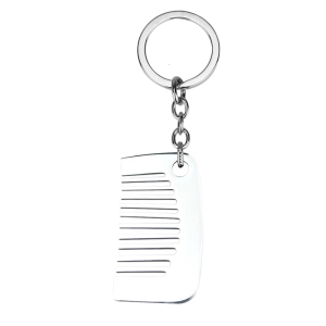 Titaniums thép Keychain lược bỏ túi phong cách hip hop Keyring độc đáo tạo kiểu tóc Phụ kiện cho phụ nữ và trẻ em gái