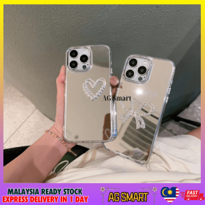 Oppo F9 A5s A7 A12 F11 Pro A16 A17 A17k A18 A38 A54 A57 A60 A77s A74 A95 A76 A96 A92 A93 A94 A98 Reno 5F love ribbon bling mirror case fon casing 手机壳
