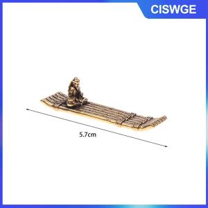 CISWGE 1 Piece Máy tính để bàn trang trí Antique Brass tre bè câu cá thuyền ngư dân nghệ thuật mô hình điêu khắc hương chủ trang trí