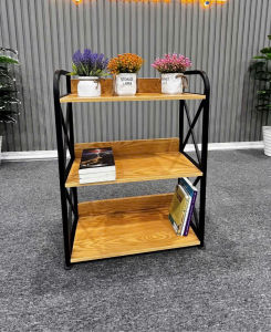 Kệ Sách Kệ Đựng Đồ Giá Để Đồ Nhà Bếp 3-4-5 Tầng Mặt Gỗ MDF Khung Sắt Sơn Tĩnh Điện Chống Gỉ Chịu Lực